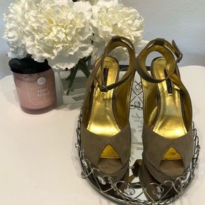 RALPH LAUREN , open toe wedges